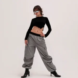 Crop Breasted Polycotton Long Sleeves
