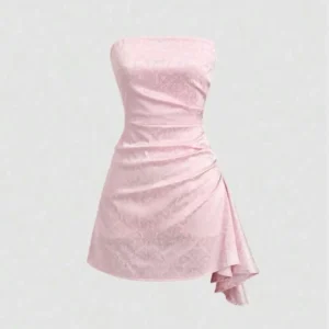 Sleeveless Mini Dress Pink Coquette